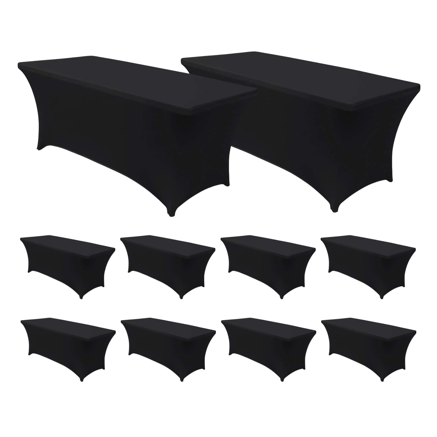 MegaPack 10 Fundas para Mesas Plegables Rectangulares Catering 240x74cm 7house Fundas Muebles Jardín 1